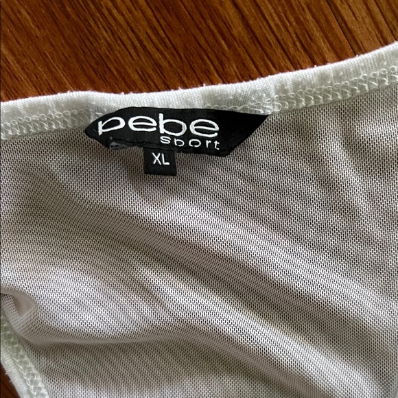 bebe White Racerback Tank Top - Picture 3 of 3